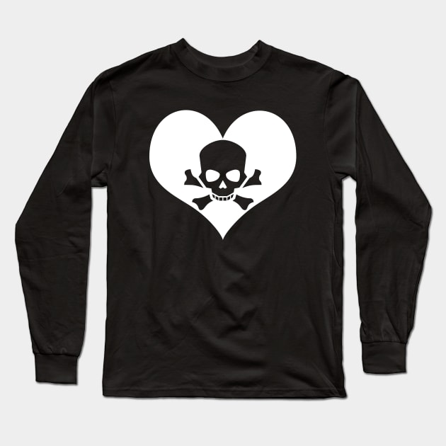 Horror Skull Long Sleeve T-Shirt by LunaMay